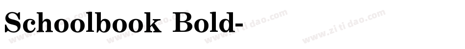 Schoolbook Bold字体转换